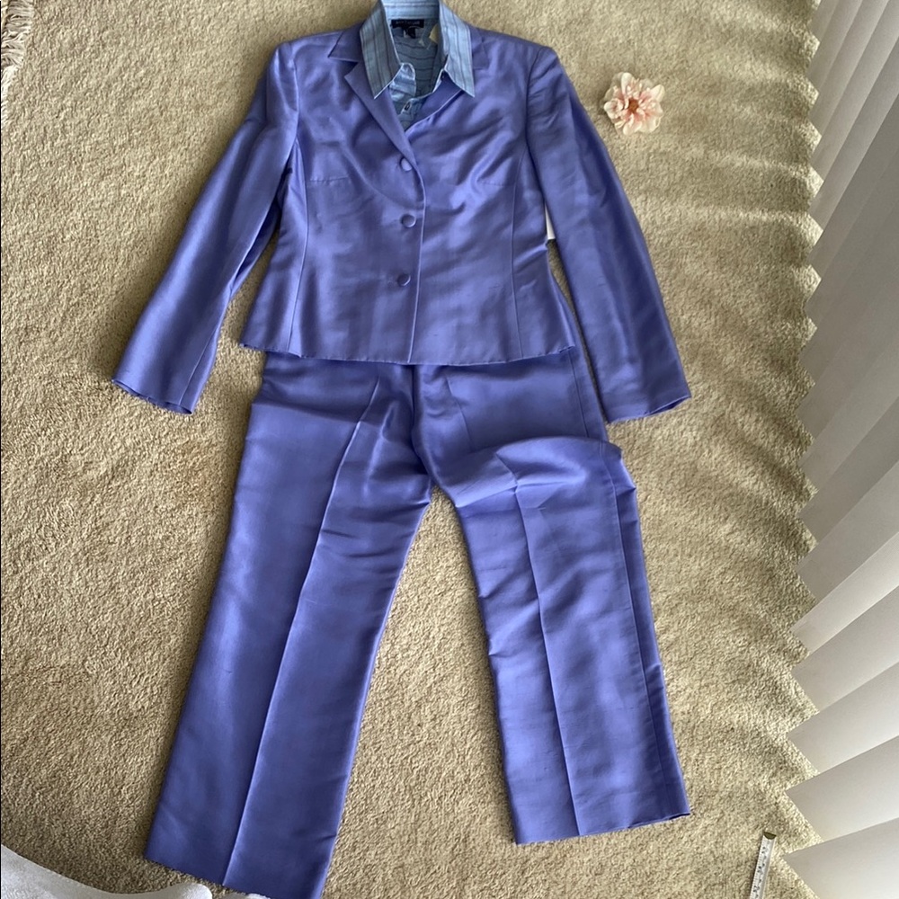 Ann Taylor vintage silk Women's lilac Suit